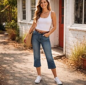 Y2K Levis 515 Nouveau Capri Jeans Size 8 Casual Effortless Summer Stretch Denim